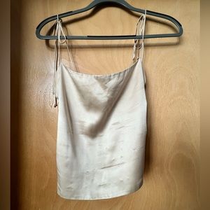 Reformation Ivory Lucrezia Silk Top Size 8